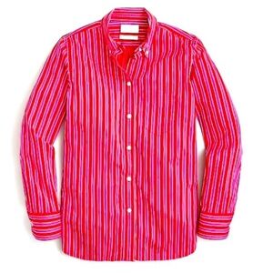 J.Crew Women's Classic Fit Shirt in Textured Stripe Size 2 EUC